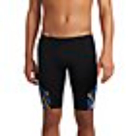 SPEEDO Men's Jammer Endurance+ Solid Competition Swimsuit Sz 34 Team Blue Gold - Picture 7 of 7